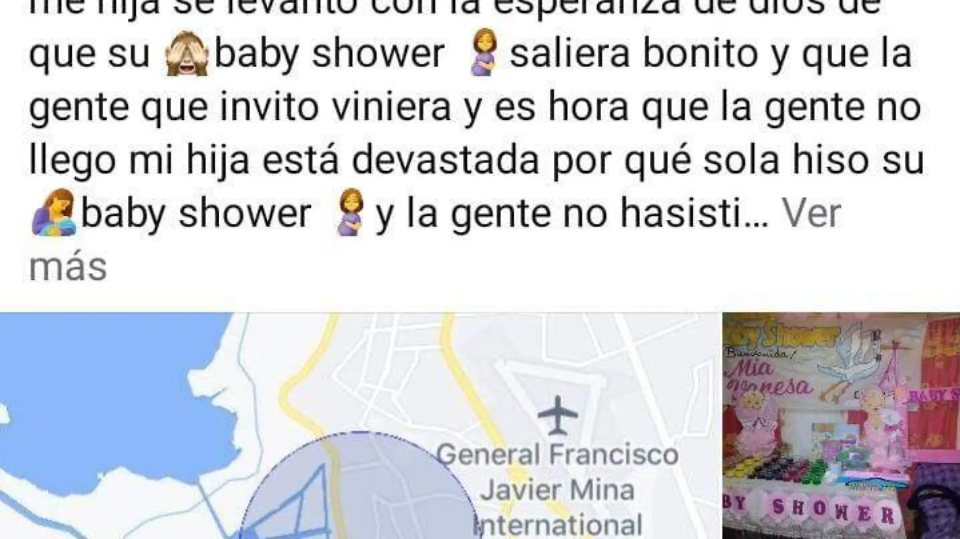 Invitados no asisten a Baby Shower